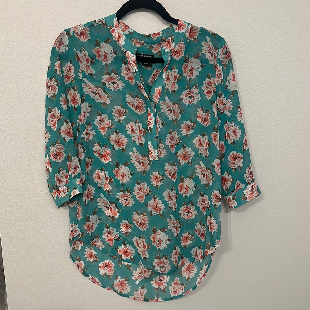 Sandra Ingrish Sheer Tunic Top